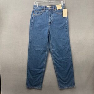 Universal Thread Jeans Womens 6 Button Fly Highest Rise Straight Leg